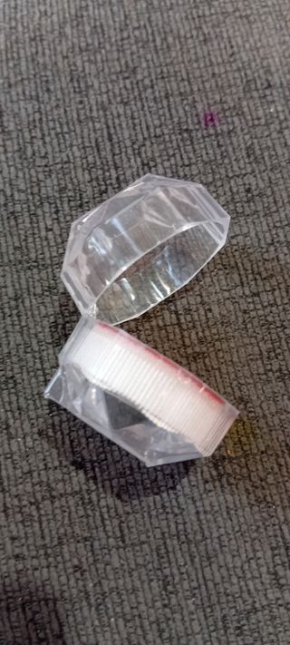 20 Cajas Acrílicas Anillos - Rojo-Blanco