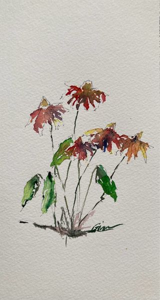 Acquerello Fiori Dipinto a Mano