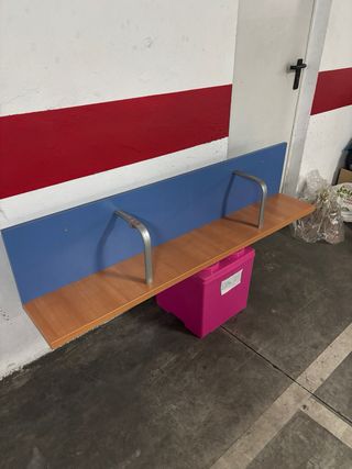 Estantería pared - azul y marrón balda estante 