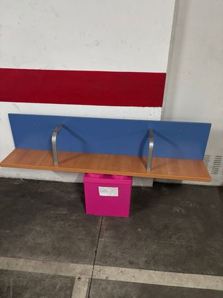 Estantería pared - azul y marrón balda estante 