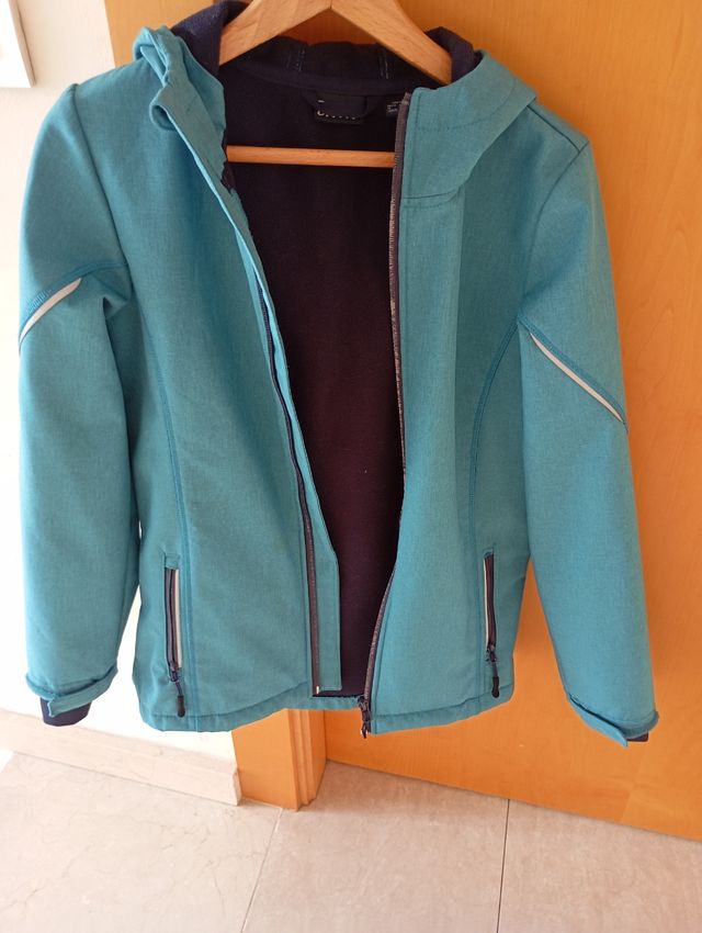 Chaqueta softshell niña turquesa talla 10-12 años