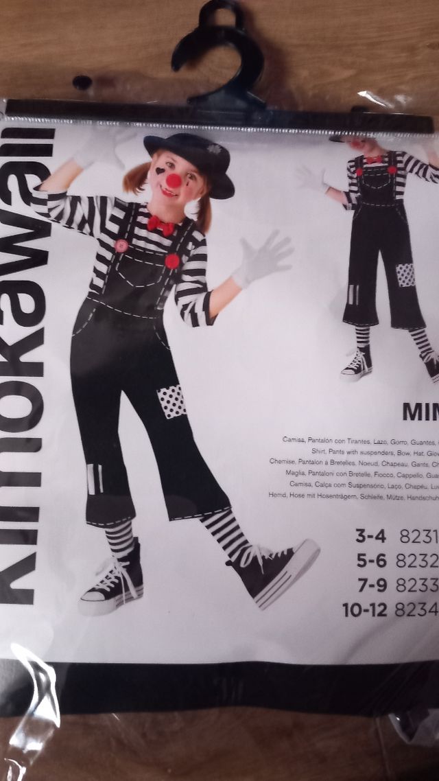 Disfraz mimo niñ@ 10-12 años