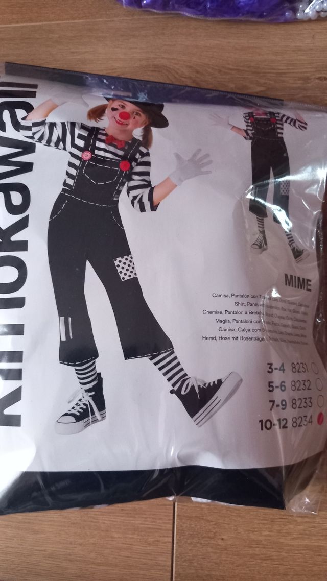 Disfraz mimo niñ@ 10-12 años