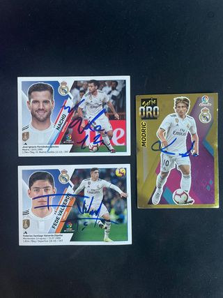 Cromos firmados Real Madrid