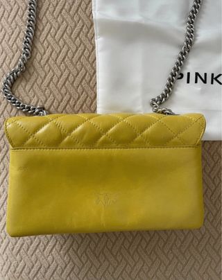 Bolso Pinko amarillo acolchado – Como nuevo – Con