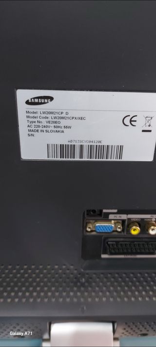 TV SAMSUNG 20" LCD ( Fallo en pantalla)