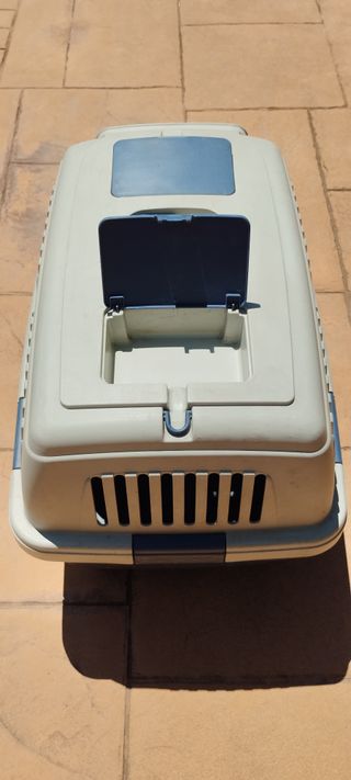 Transportín mascotas beige-azul