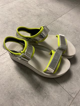 Sandalias plataforma Replay - Plata/Amarillo