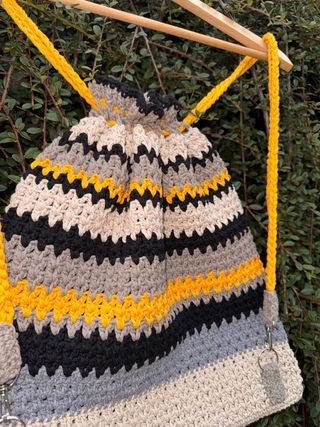 Mochila crochet - hecha a mano
