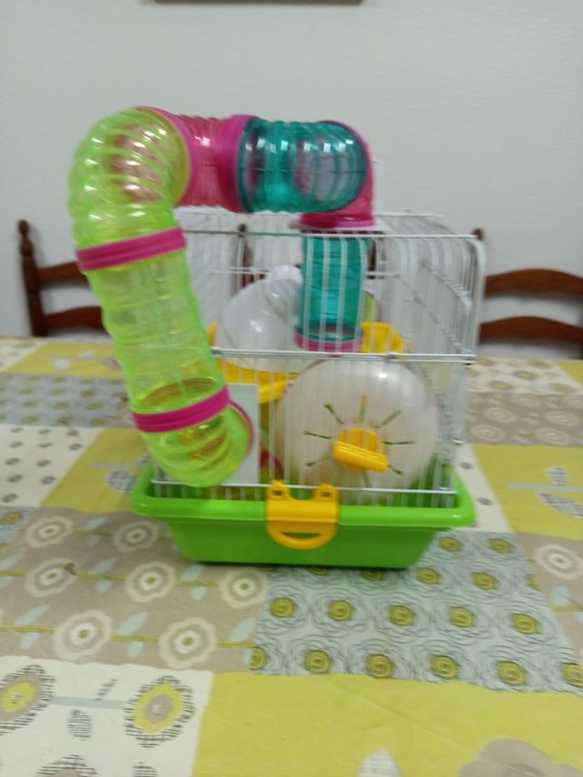 Jaula hamster - Verde y blanca