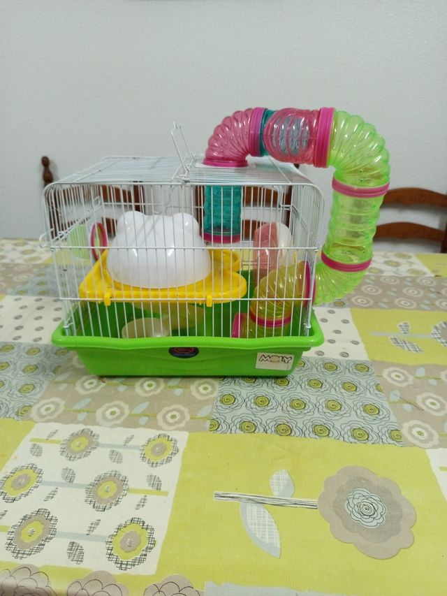 Jaula hamster - Verde y blanca