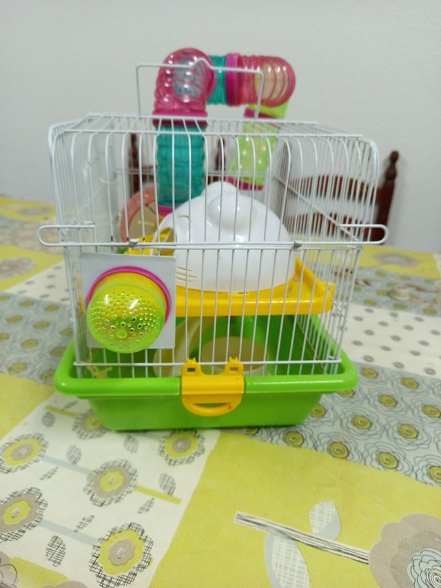 Jaula hamster - Verde y blanca