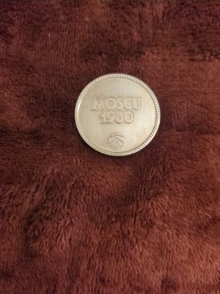 Moneda plata Moscú 1980 - Juegos Olímpicos