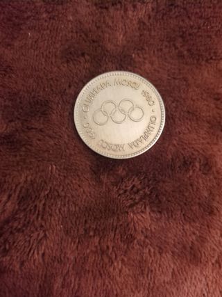 Moneda plata Moscú 1980 - Juegos Olímpicos