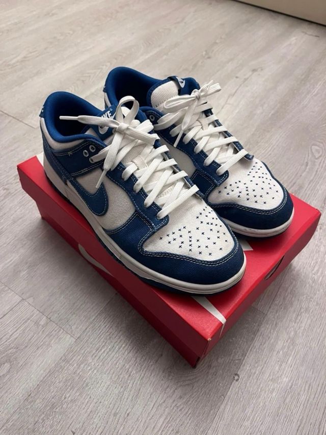 Nike Dunk Low Sashiko in blu industriale