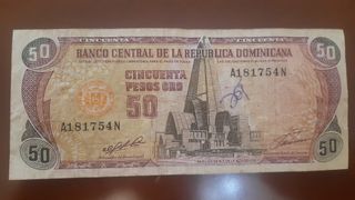 Billete 50 Pesos Oro Rep. Dominicana