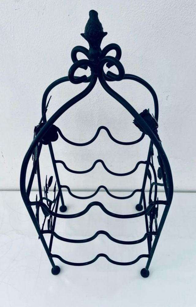 Portabottiglie metallo nero - stile romantico