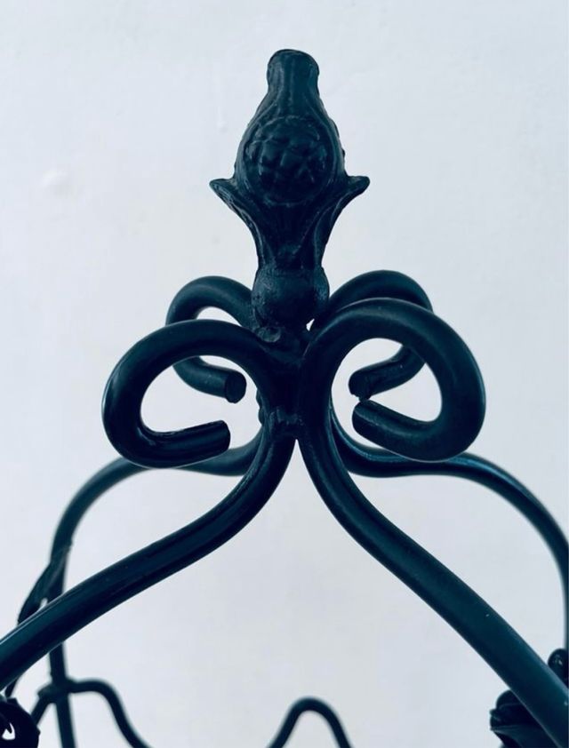 Portabottiglie metallo nero - stile romantico