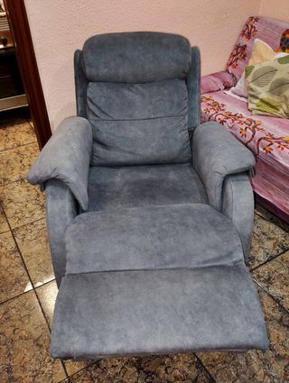 Sillón relax gris - Tela