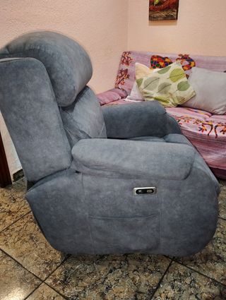 Sillón relax gris - Tela