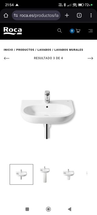 Lavabo Roca Meridian con pedestal
