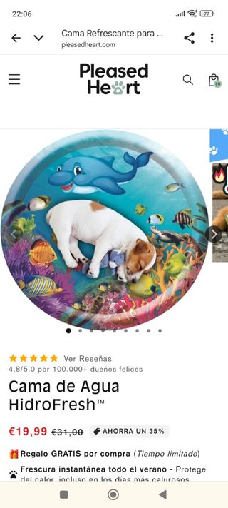 Cama de agua refrescante Perros/gatos