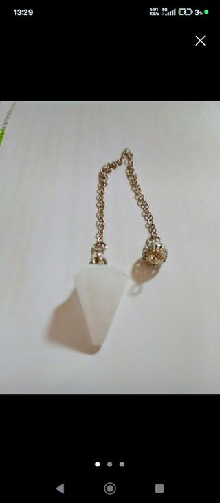 Péndulo de Cuarzo Blanco / transparente