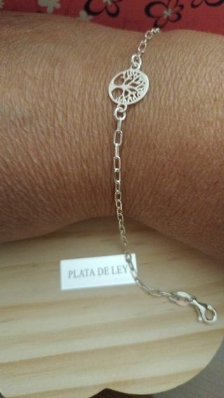Pulsera plata árbol de la vida