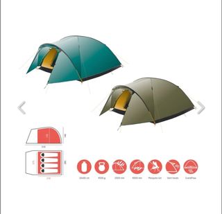 Tienda campaña 4 pers. 4500g