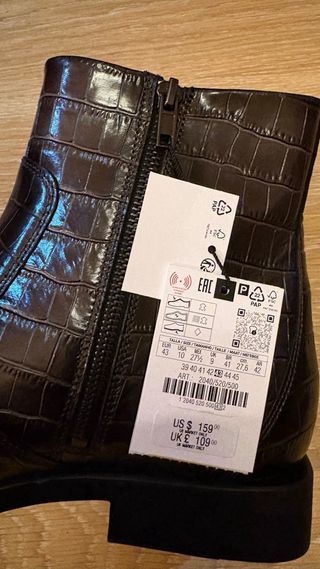 Botas Zara piel coco - Marrón