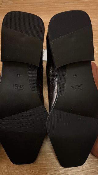 Botas Zara piel coco - Marrón