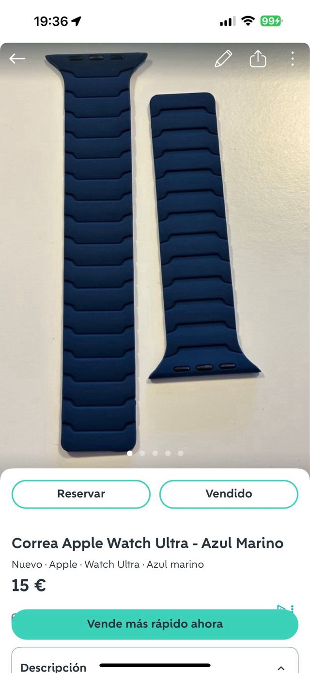 Correa Apple Watch Ultra azul marino