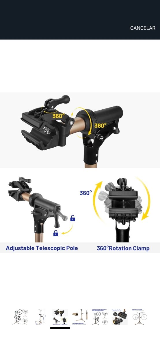 Soporte de reparación bicicletas de aluminio