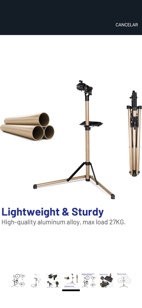 Soporte de reparación bicicletas de aluminio