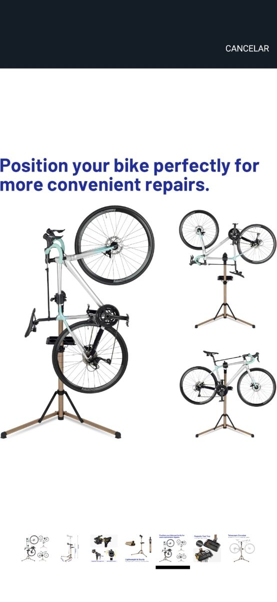 Soporte de reparación bicicletas de aluminio