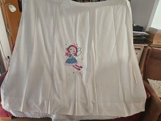 Cortinas infantiles blancas con hadas