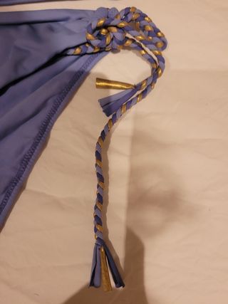 Bikini azul y dorado