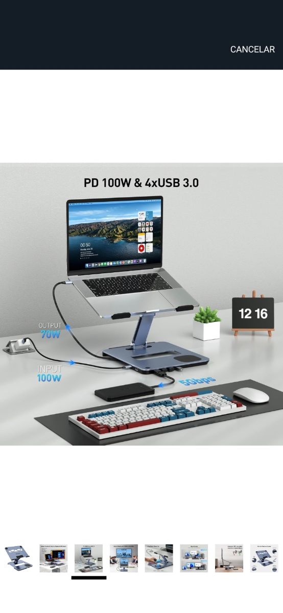 Soporte portátil con carga inalámbrica