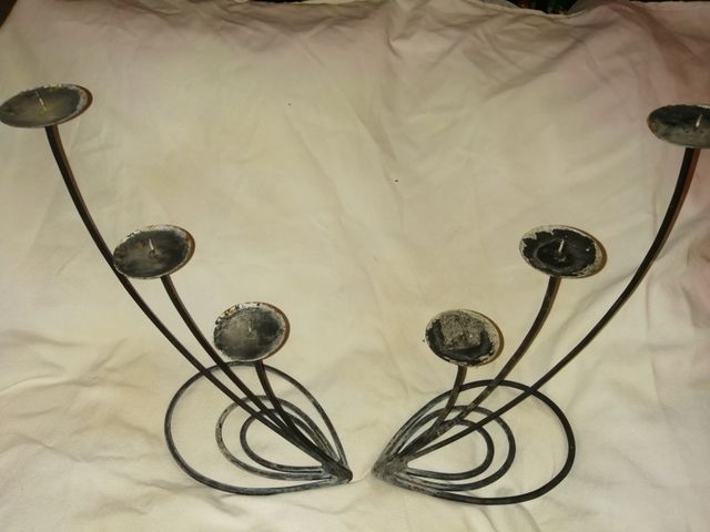 Candelabri ferro battuto arigianali da tavola