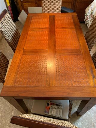 Mesa Comedor Madera Maciza 160cm ampliable 210 cm