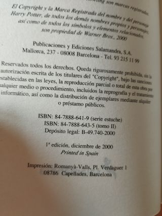 Tres primeros tomos edición especial HARRY POTTER.