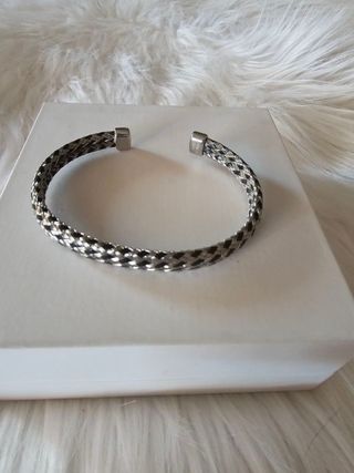 Pulsera TOUS plata-negro trenzada