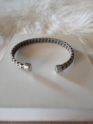 Pulsera TOUS plata-negro trenzada