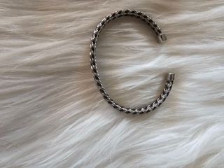 Pulsera TOUS plata-negro trenzada
