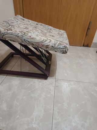 Reposapiés clásico - Madera y tela