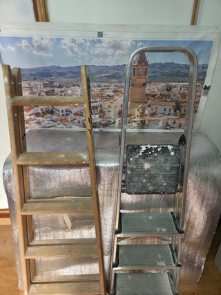 ALQUILER Escaleras de madera aluminio reforzado