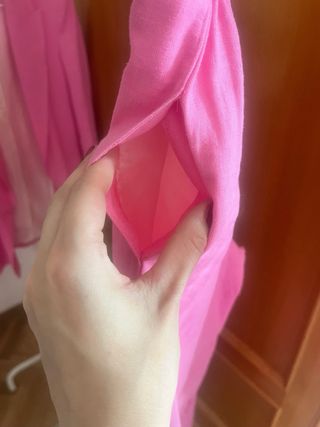 Traje de lino rosa Zara - Blazer y pantalón