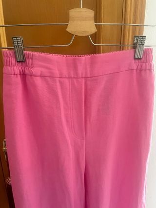 Traje de lino rosa Zara - Blazer y pantalón