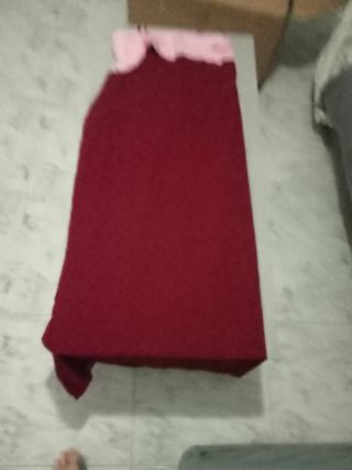 Vestido tirantes burdeos-rosa, Talla L