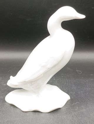 Figura pato Haviland porcelana blanca